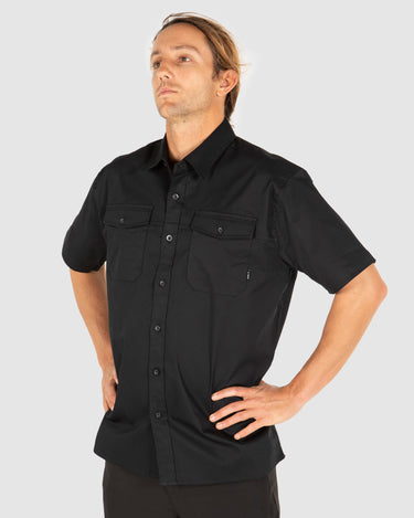 Task Short Sleeve Work Shirt Black