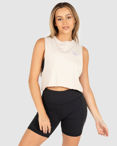 Grand Cropped Muscle Tee Cement