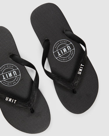 Stamp Flip Flops Black
