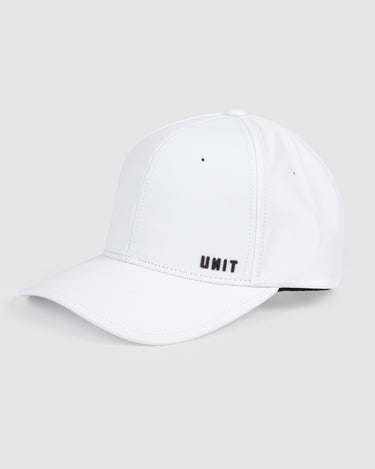 Performance Curve Peak Snapback Cap White