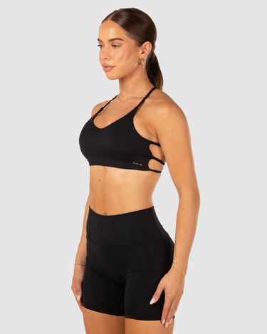 Flow Strap Sports Bra Black
