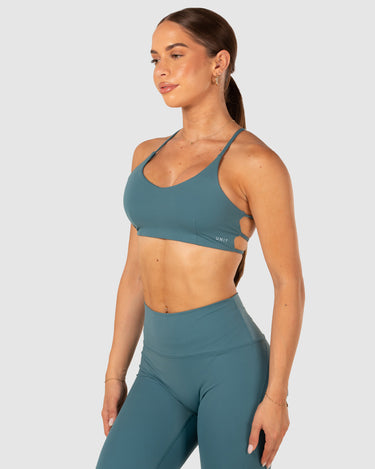 Flow Strap Sports Bra Jade Blue