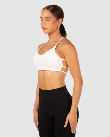 Flow Strap Sports Bra White