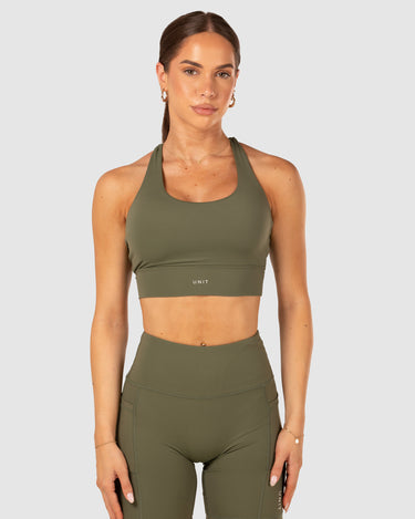 Energy Strap Sports Bra Military