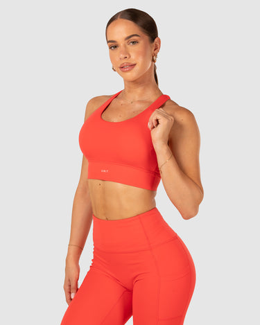 Energy Strap Sports Bra Red