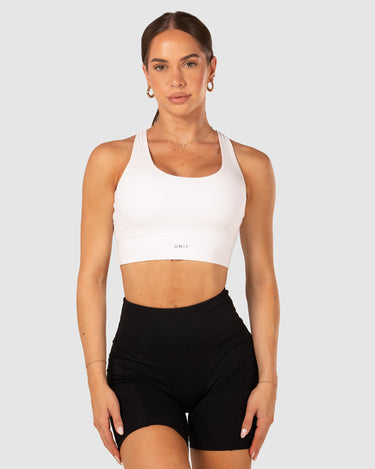 Energy Strap Sports Bra White