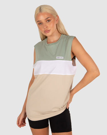 Coco Muscle Tee Green Cement