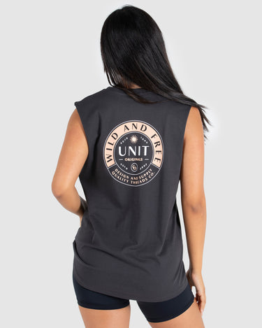 Solstice Muscle Tee Washed Black