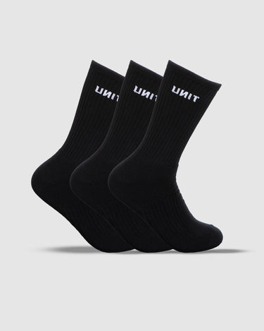 Men's Bamboo Crew Socks 3 Pack Black