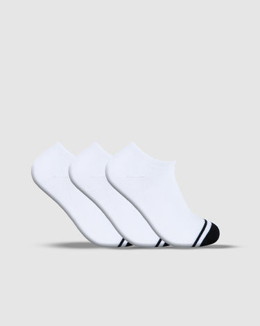 Men's Bamboo No Show Socks 3 Pack White