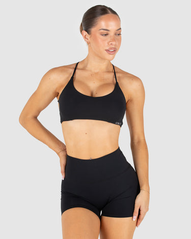 Glide Strap Sports Bra Black