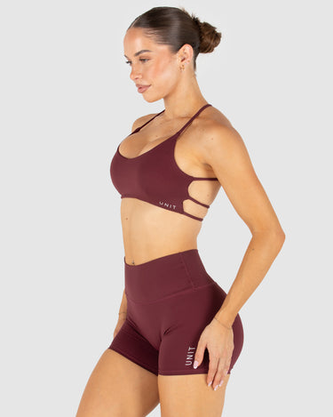 Glide Strap Sports Bra Burgundy
