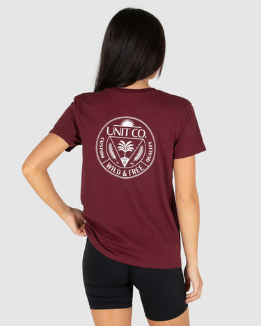 Tropical Tee Burgundy