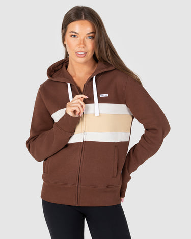 Carter Zip Thru Hoodie Brown