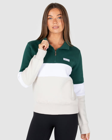 Coco Half Zip Sweater Forest Green