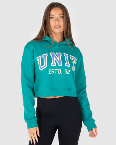 Championship Cropped Hoodie Persian Teal