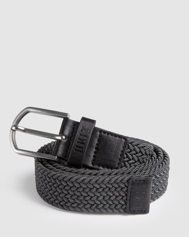 Braided Stretch Belt Dark Grey
