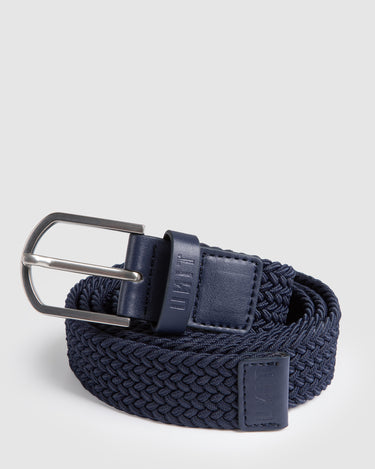 Braided Stretch Belt Navy