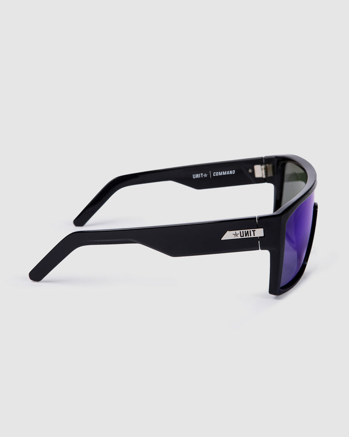 UNIT Sunglasses Command -  Black Blue Polarised