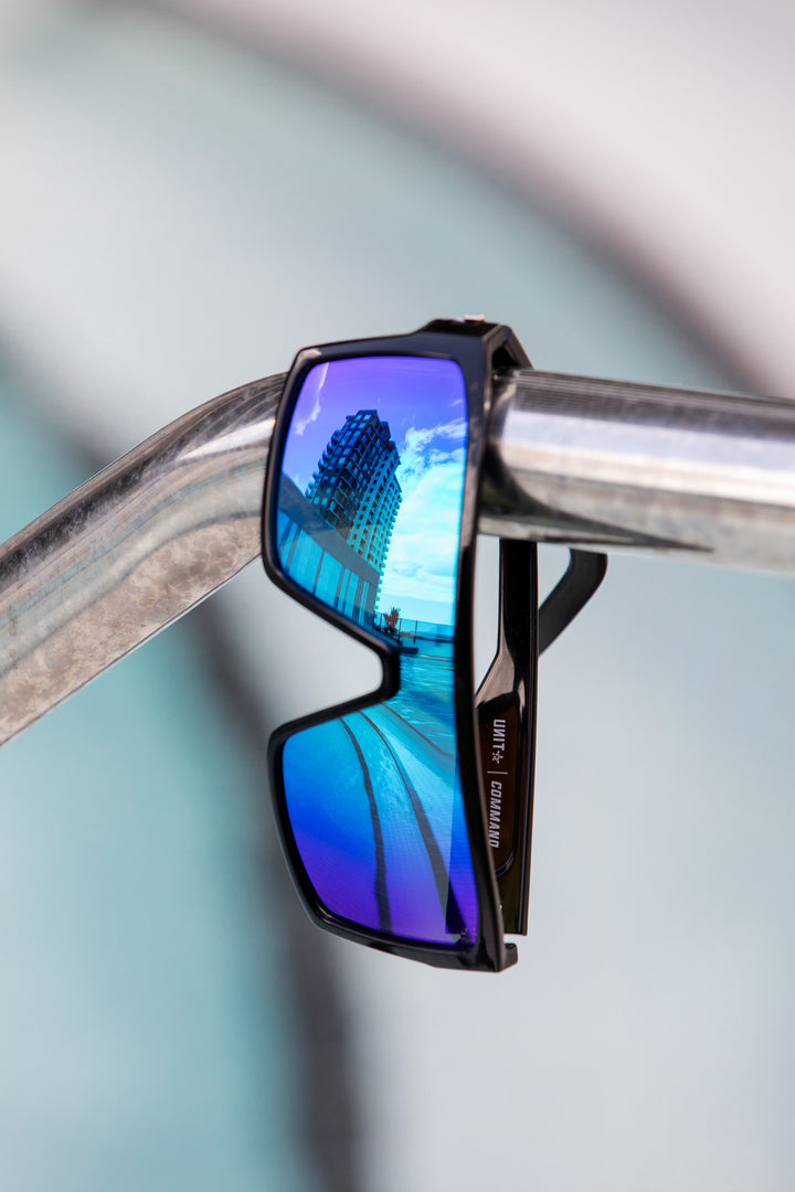 UNIT Sunglasses Command -  Black Blue Polarised
