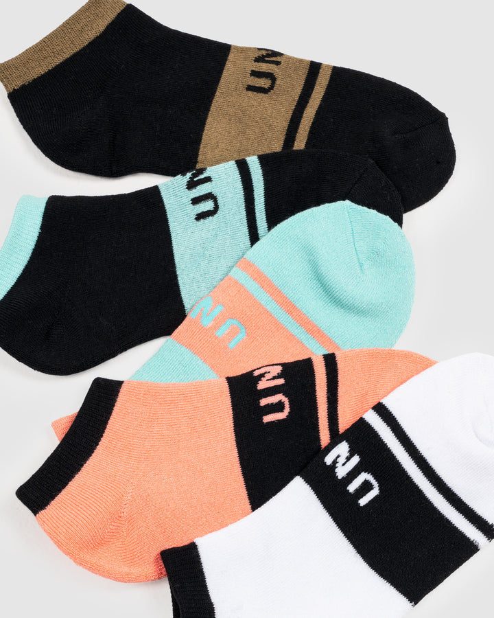 UNIT Equip Ladies Bamboo No Show Socks - 5 Pack
