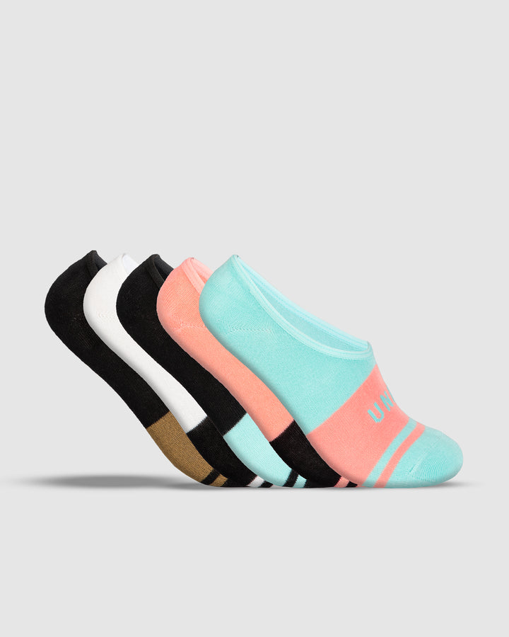 UNIT Equip Ladies Bamboo Invisible Socks - 5 Pack