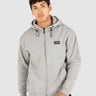 Stack Zip Thru Hoodie Grey Marle