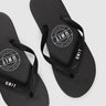 Stamp Flip Flops Black