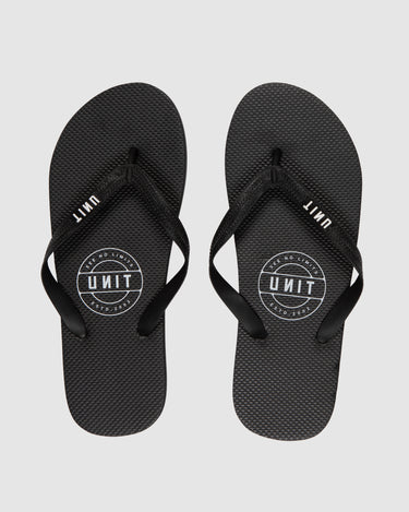 Stamp Flip Flops Black