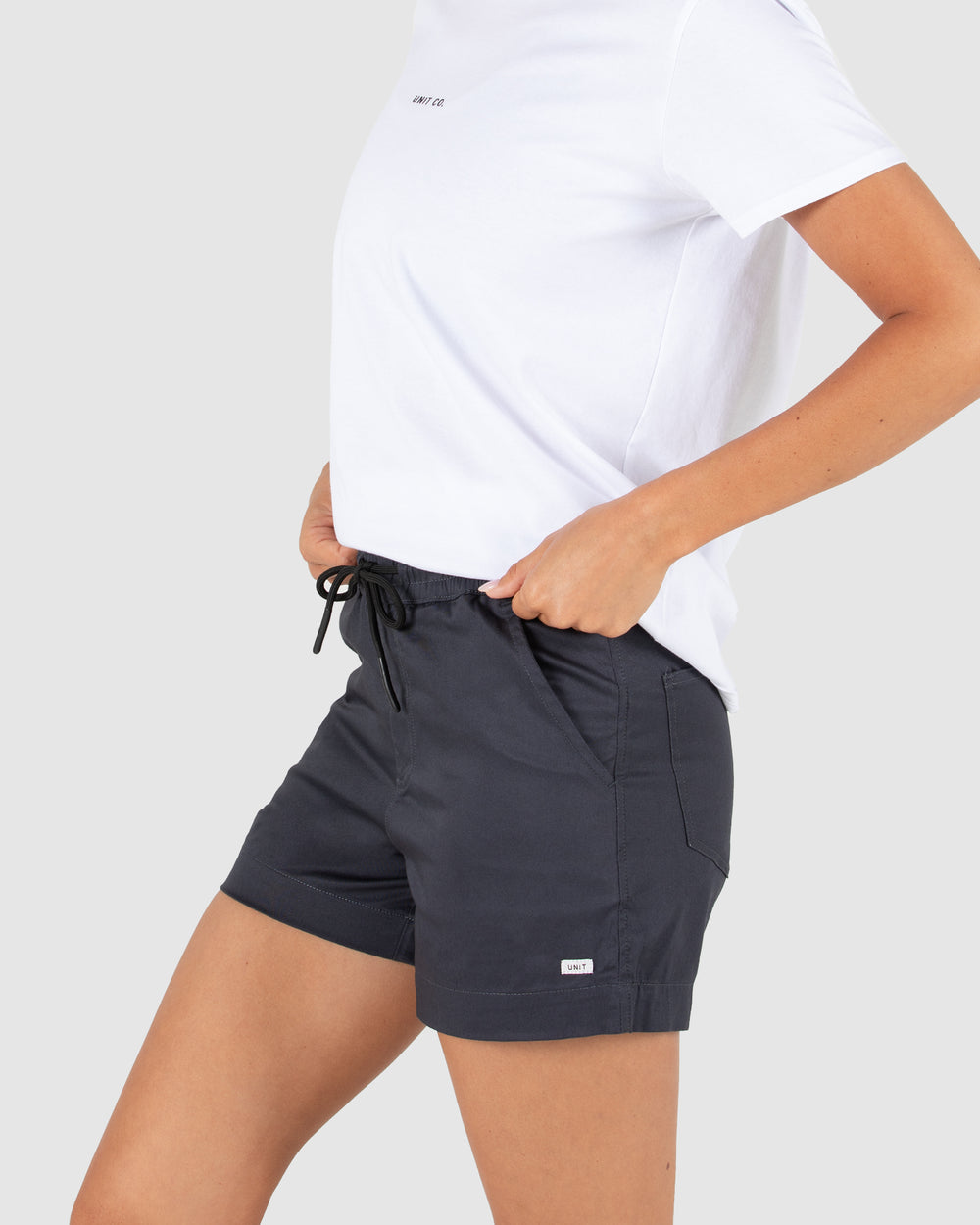 UNIT DAILY LADIES ACID WASH SHORTS