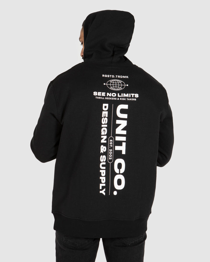 UNIT Mens Worldwide Pull Over Hoodie
