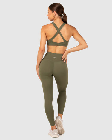 Energy Cross Sports Bra Military