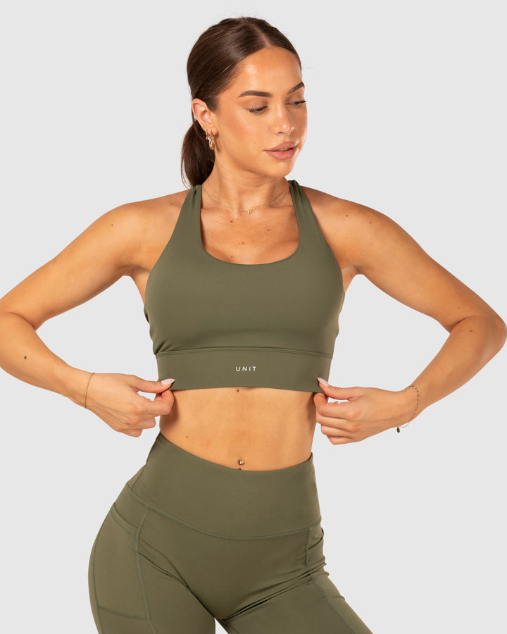 Energy Strap Sports Bra Military