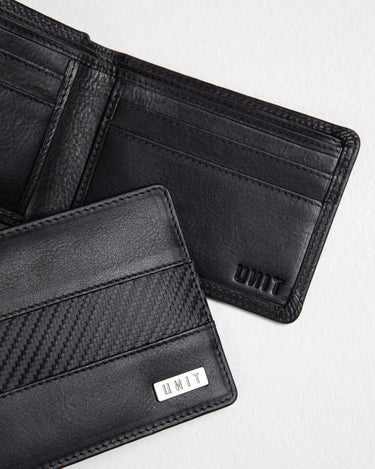 UNIT Carbonex Mens's Leather BI-Fold Wallet