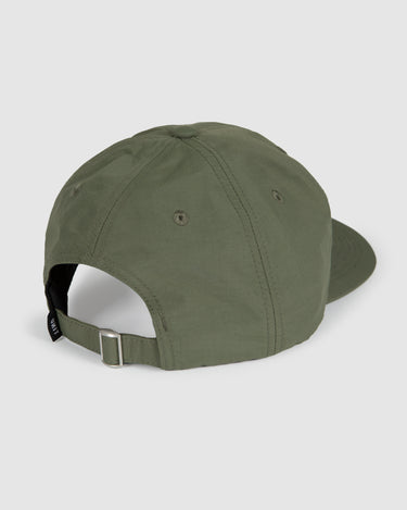 Level Flat Peak Unstructured Strapback Cap Miltary
