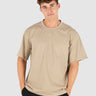 mens Heavy Oversized Tee tan