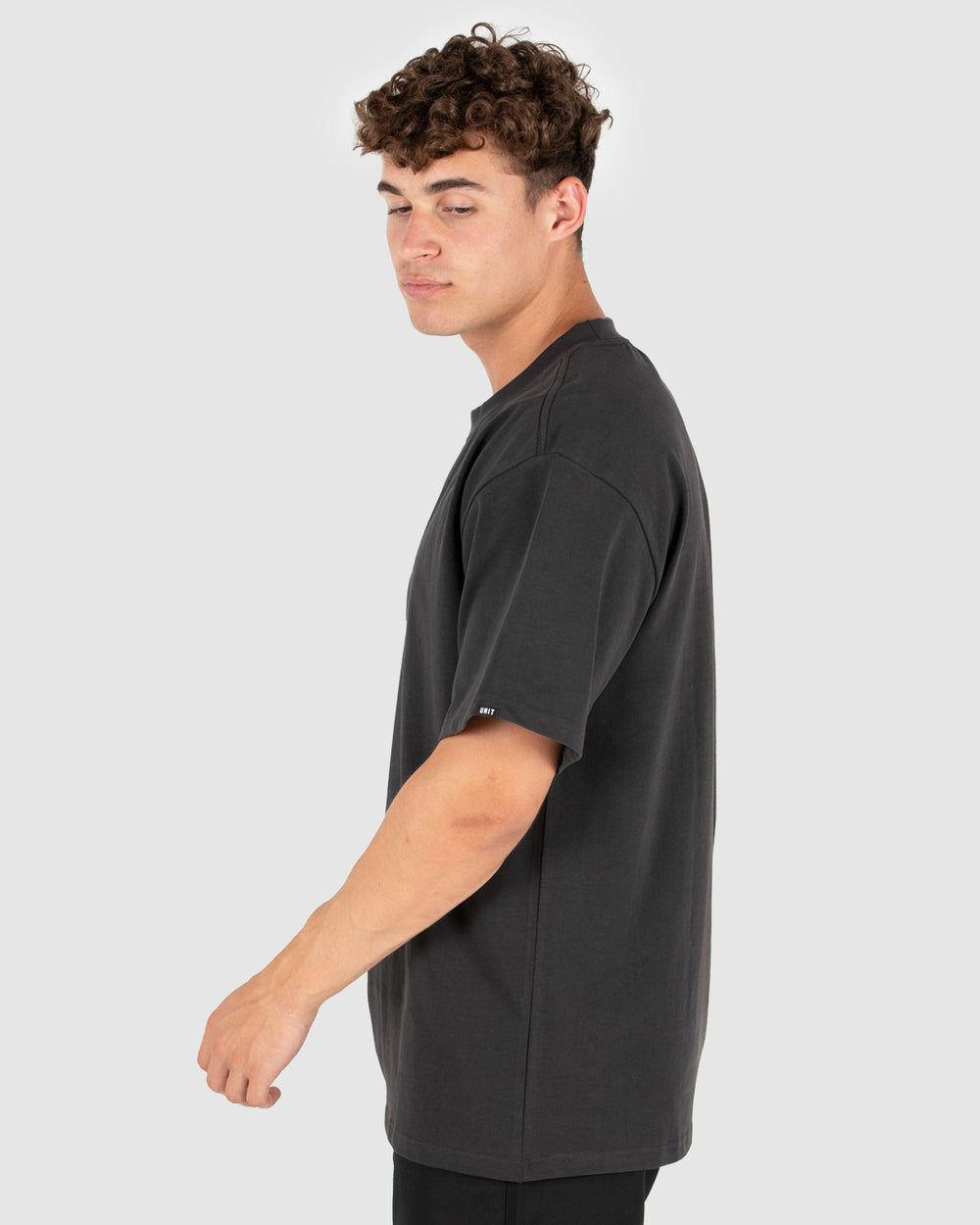 mens Heavy Oversized Tee washed black