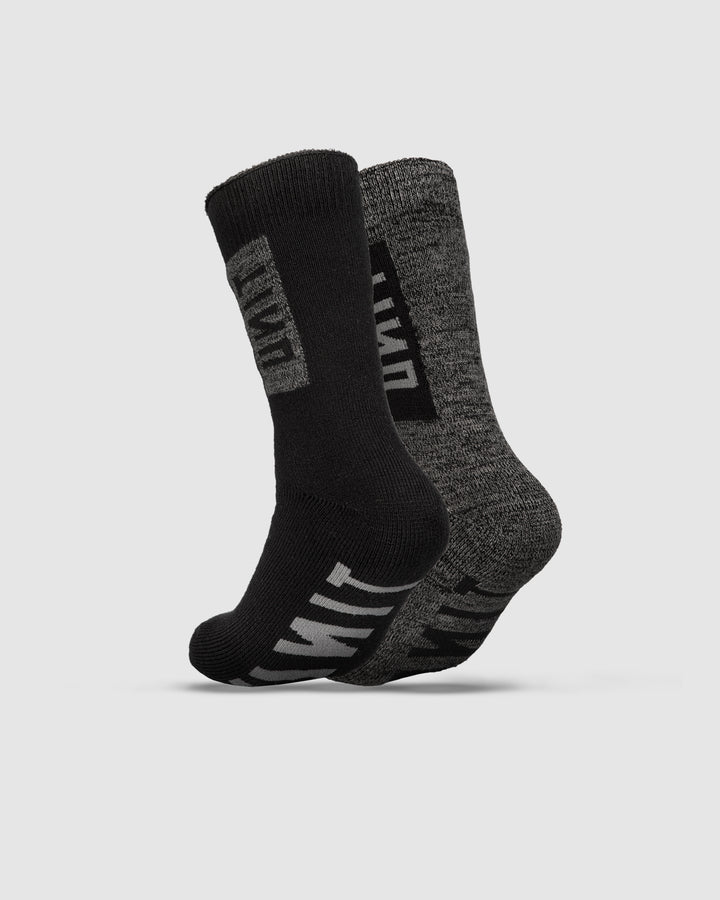 UNIT Crew Men's Ultra Thick Bamboo Hi-Lux Socks - 2 Pack
