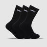 Men's Bamboo Crew Socks 3 Pack Black