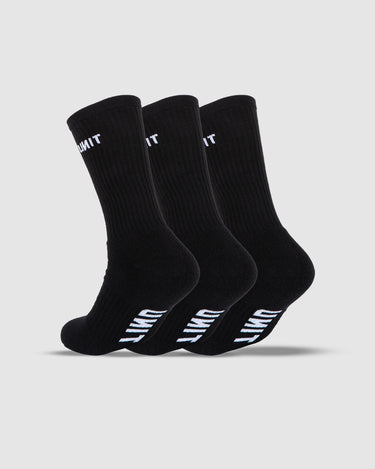 Men's Bamboo Crew Socks 3 Pack Black