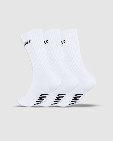 Men's Bamboo Crew Socks 3 Pack White