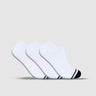 Men's Bamboo No Show Socks 3 Pack White
