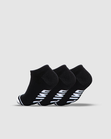 Men's Bamboo No Show Socks 3 Pack Black