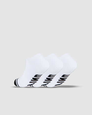 Men's Bamboo No Show Socks 3 Pack White