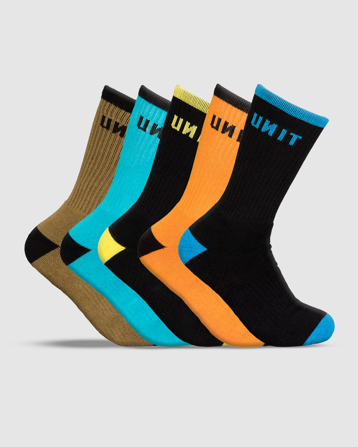 UNIT Crew Men's 5 Pack Bamboo Socks