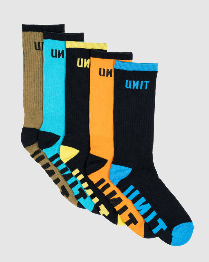 UNIT Crew Men's 5 Pack Bamboo Socks