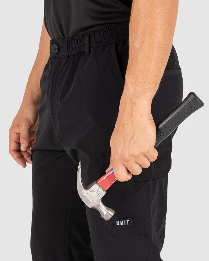 UNIT Mens Cuffed Cargo Flexlite Utility Pants