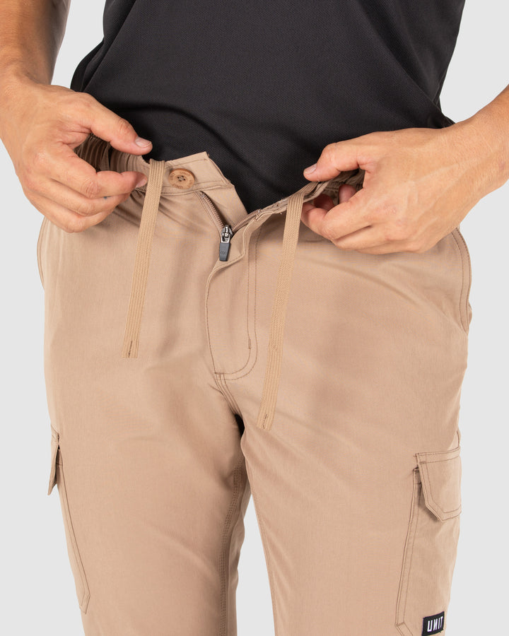 UNIT Mens Cuffed Cargo Flexlite Utility Pants