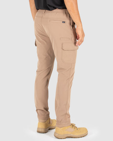 Mens Cuffed Flexlite Utility Pants Khaki