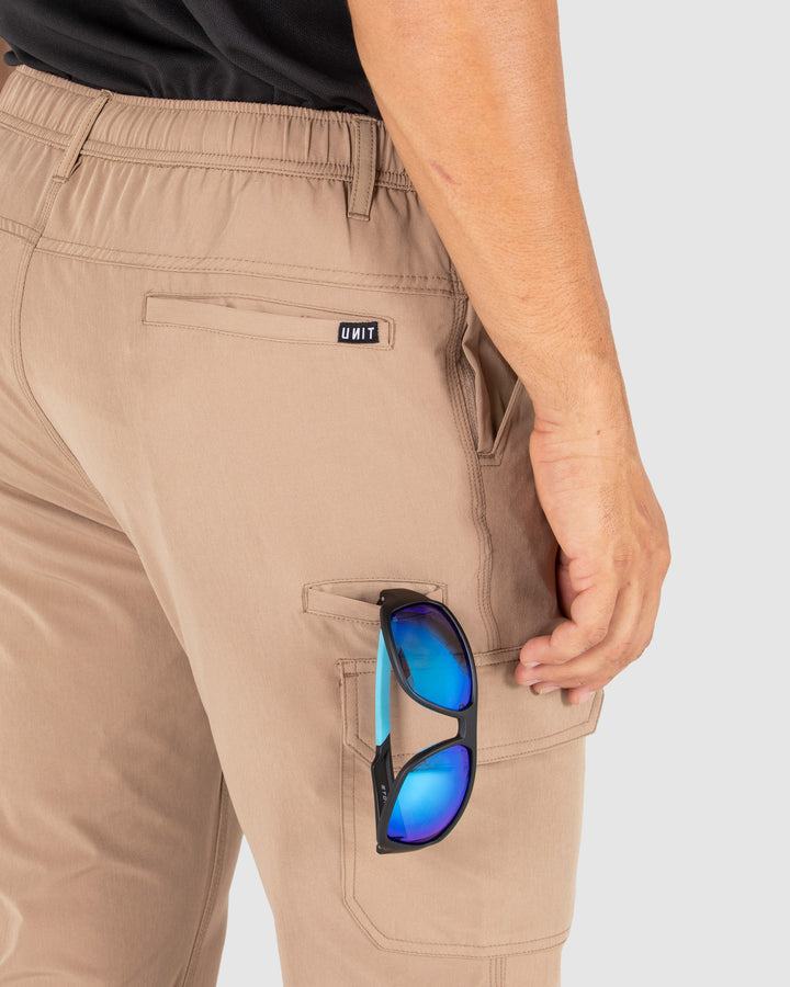 UNIT Mens Cuffed Cargo Flexlite Utility Pants